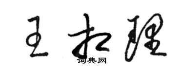 骆恒光王相理草书个性签名怎么写