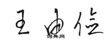 骆恒光王由俭草书个性签名怎么写