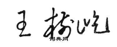 骆恒光王树屹草书个性签名怎么写