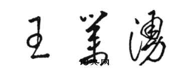 骆恒光王业涌草书个性签名怎么写