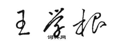 骆恒光王学根草书个性签名怎么写