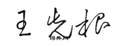 骆恒光王先根草书个性签名怎么写