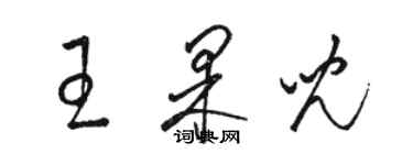 骆恒光王果儿草书个性签名怎么写