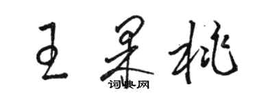 骆恒光王果桃草书个性签名怎么写