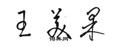 骆恒光王美果草书个性签名怎么写