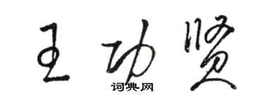 骆恒光王功贤草书个性签名怎么写
