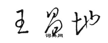 骆恒光王昌地草书个性签名怎么写