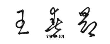 骆恒光王春昂草书个性签名怎么写