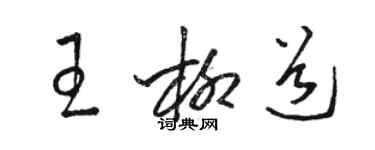 骆恒光王柳道草书个性签名怎么写