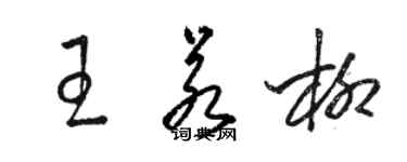 骆恒光王若柳草书个性签名怎么写