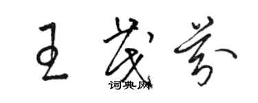 骆恒光王茂芬草书个性签名怎么写