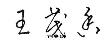 骆恒光王茂香草书个性签名怎么写
