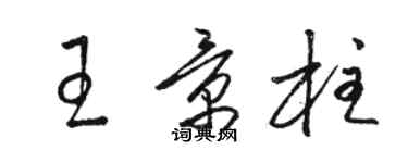 骆恒光王景柱草书个性签名怎么写