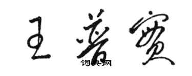 骆恒光王普实草书个性签名怎么写