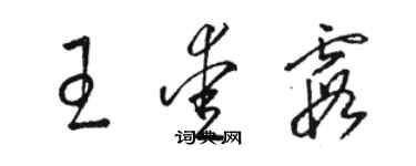 骆恒光王爱霞草书个性签名怎么写