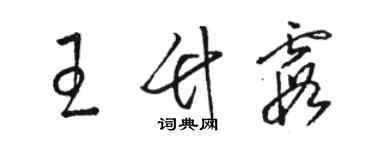 骆恒光王竹霞草书个性签名怎么写