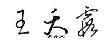 骆恒光王夭霞草书个性签名怎么写