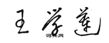 骆恒光王学莲草书个性签名怎么写