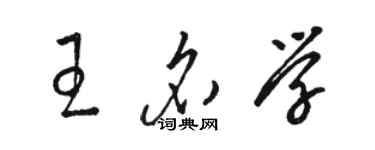 骆恒光王名学草书个性签名怎么写