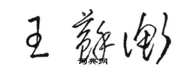 骆恒光王苏衡草书个性签名怎么写