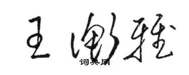骆恒光王衡雅草书个性签名怎么写
