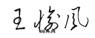 骆恒光王愉风草书个性签名怎么写