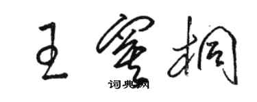 骆恒光王寞桐草书个性签名怎么写