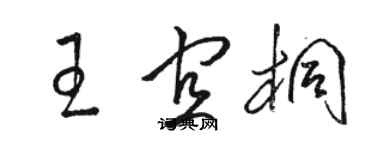 骆恒光王宜桐草书个性签名怎么写