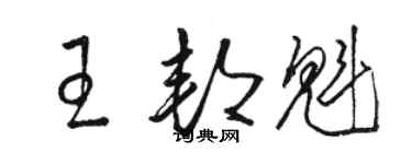 骆恒光王邦魁草书个性签名怎么写