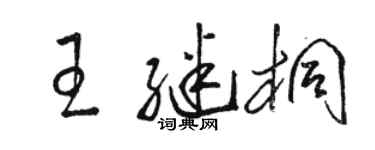 骆恒光王继桐草书个性签名怎么写
