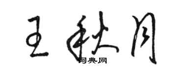 骆恒光王秋月草书个性签名怎么写