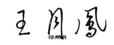 骆恒光王月凤草书个性签名怎么写