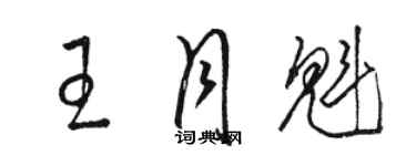 骆恒光王月魁草书个性签名怎么写