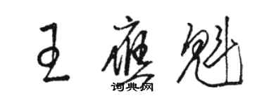 骆恒光王应魁草书个性签名怎么写