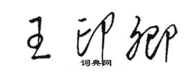 骆恒光王印卿草书个性签名怎么写