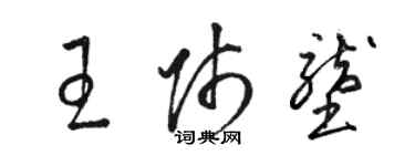 骆恒光王师垄草书个性签名怎么写