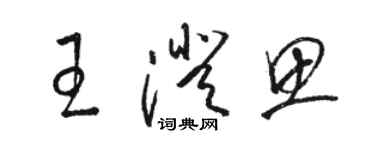 骆恒光王澄思草书个性签名怎么写