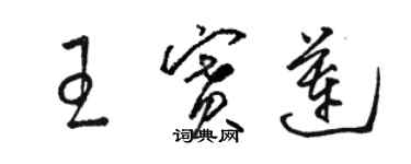 骆恒光王赛莲草书个性签名怎么写