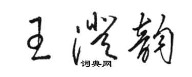 骆恒光王澄韵草书个性签名怎么写