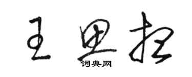 骆恒光王思想草书个性签名怎么写