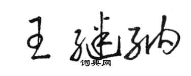 骆恒光王继纳草书个性签名怎么写
