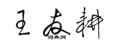骆恒光王友耕草书个性签名怎么写
