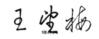 骆恒光王望梅草书个性签名怎么写