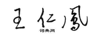 骆恒光王仁凤草书个性签名怎么写