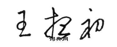 骆恒光王想初草书个性签名怎么写