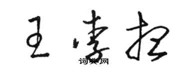 骆恒光王李想草书个性签名怎么写