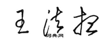 骆恒光王法想草书个性签名怎么写