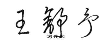 骆恒光王舒予草书个性签名怎么写