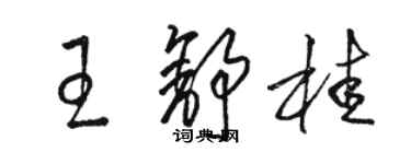 骆恒光王舒桂草书个性签名怎么写
