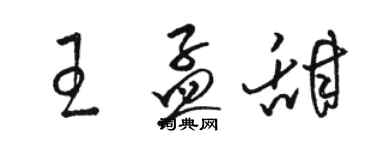 骆恒光王孟甜草书个性签名怎么写